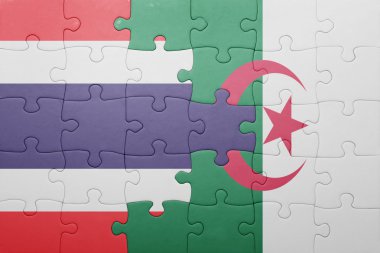 Cezayir ve Tayland ulusal bayrak ile bulmaca