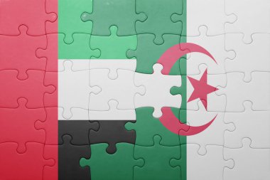 Cezayir ve Birleşik Arap Emirlikleri bayrağı ile bulmaca