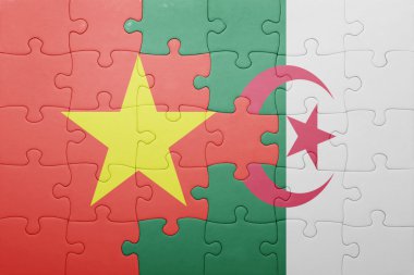 Cezayir ve vietnam ulusal bayrak ile bulmaca