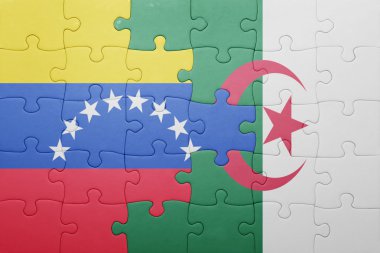 Cezayir ve venezuela ulusal bayrak ile bulmaca