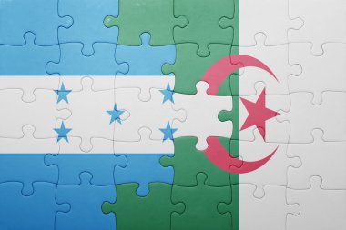 Cezayir ve honduras ulusal bayrak ile bulmaca