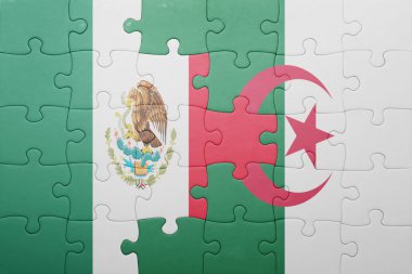 Cezayir ve Meksika ulusal bayrak ile bulmaca