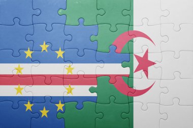 Cezayir ve cape verde ulusal bayrak ile bulmaca