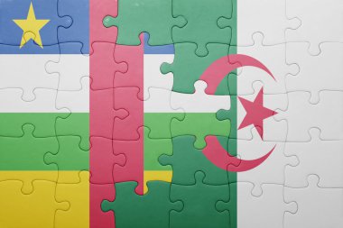 Cezayir ve Orta Afrika Cumhuriyeti ulusal bayrak ile bulmaca