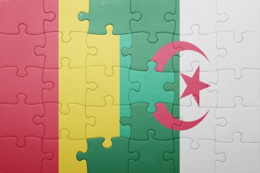 Cezayir ve Gine ulusal bayrak ile bulmaca