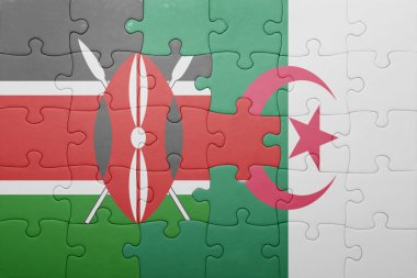 Cezayir ve kenya ulusal bayrak ile bulmaca