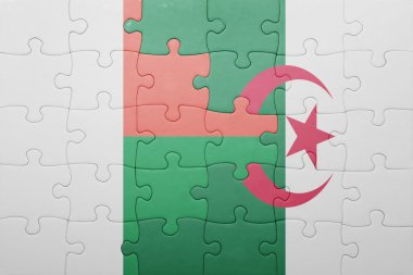 Cezayir ve Madagaskar ulusal bayrak ile bulmaca