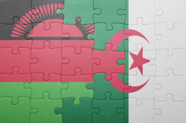 Cezayir ve malawi ulusal bayrak ile bulmaca