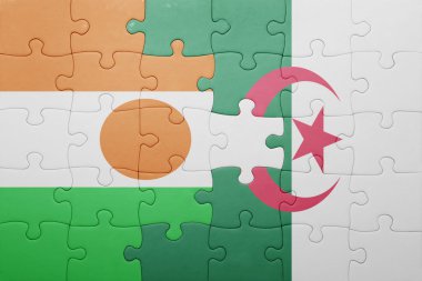Cezayir ve Nijer ulusal bayrak ile bulmaca
