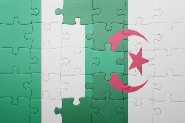 Nijerya ve Cezayir ulusal bayrak ile bulmaca