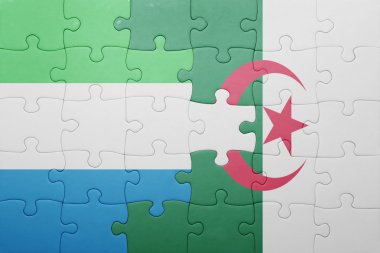 Cezayir ve sierra leone ulusal bayrak ile bulmaca