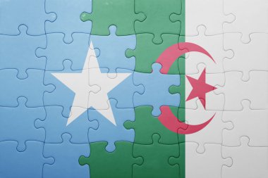 Cezayir ve Somali ulusal bayrak ile bulmaca