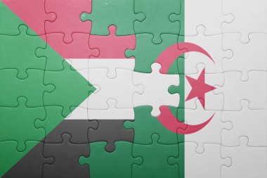 Cezayir ve sudan ulusal bayrak ile bulmaca
