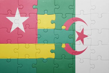Cezayir ve togo ulusal bayrak ile bulmaca