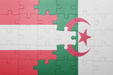 Cezayir ve Avusturya ulusal bayrak ile bulmaca
