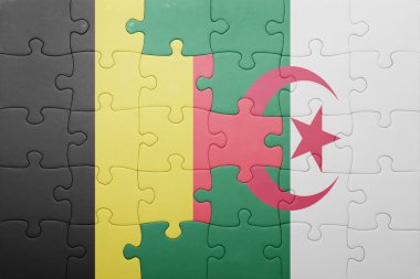 Cezayir ve Belçika Ulusal bayrak ile bulmaca