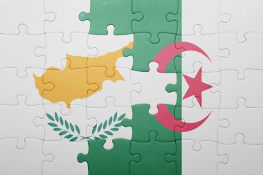 Cezayir ve Kıbrıs ulusal bayrak ile bulmaca
