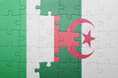 Cezayir ve İtalya'nın ulusal bayrak ile bulmaca