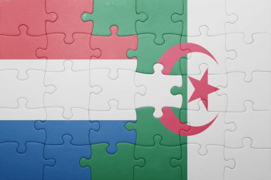 Cezayir ve Hollanda ulusal bayrak ile bulmaca