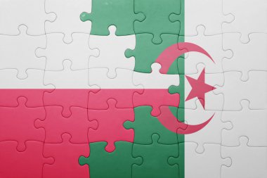 Cezayir ve Polonya ulusal bayrak ile bulmaca