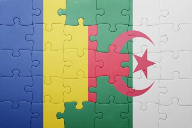 Cezayir ve Romanya ulusal bayrak ile bulmaca