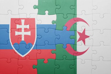 Cezayir ve Slovakya ulusal bayrak ile bulmaca