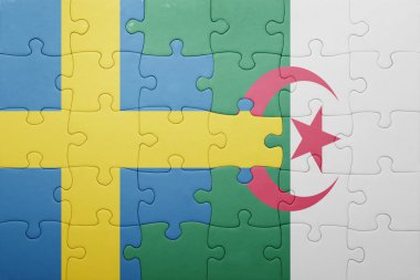 Cezayir ve İsveç Ulusal bayrak ile bulmaca