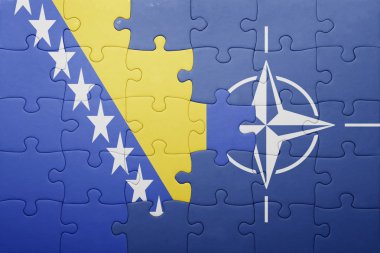 Bosna ve Hersek ve nato ulusal bayrak ile bulmaca