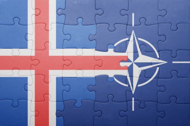 İzlanda ve nato ulusal bayrak ile bulmaca