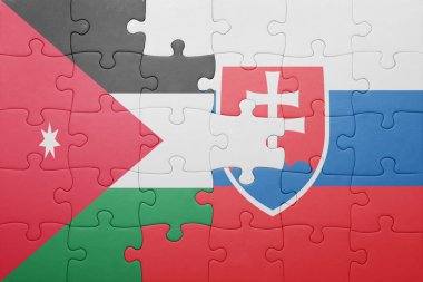 Slovakya ve Ürdün ulusal bayrak ile bulmaca