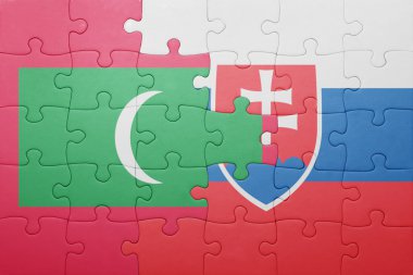 Maldivler ve Slovakya ulusal bayrak ile bulmaca