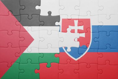 Slovakya ve Filistin Ulusal bayrak ile bulmaca