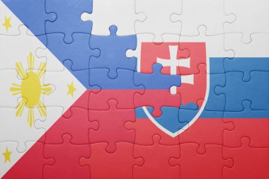 Slovakya ve Türkiye ulusal bayrak ile bulmaca