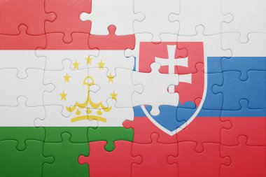 Slovakya ve Tacikistan Ulusal bayrak ile bulmaca