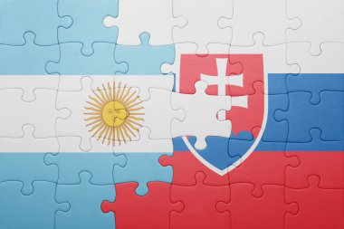 Slovakya ve Arjantin ulusal bayrak ile bulmaca