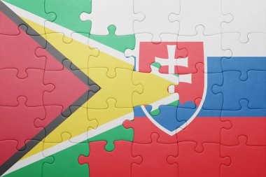 guyana ve Slovakya ulusal bayrak ile bulmaca