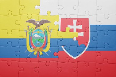 Ekvador ve Slovakya ulusal bayrak ile bulmaca