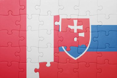 Slovakya ve peru ulusal bayrak ile bulmaca