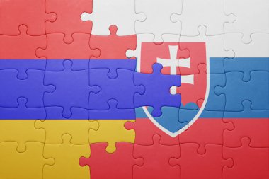 Slovakya ve Ermenistan Ulusal bayrak ile bulmaca