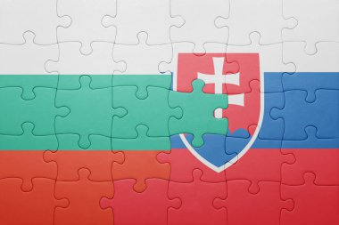 Slovakya ve Bulgaristan Ulusal bayrak ile bulmaca