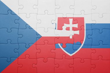 Çek Cumhuriyeti ve Slovakya ulusal bayrak ile bulmaca