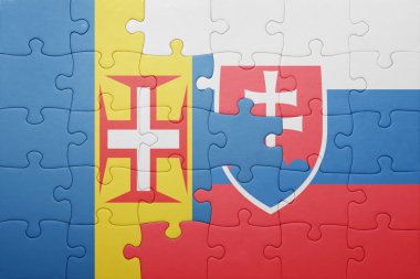 Slovakya ve madeira ulusal bayrak ile bulmaca