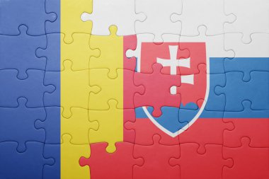 Slovakya ve Romanya ulusal bayrak ile bulmaca