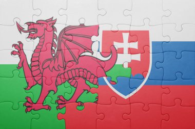 Slovakya ve Galler Ulusal bayrak ile bulmaca