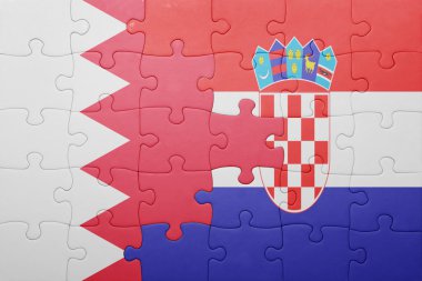 Bahreyn ve Hırvatistan ulusal bayrak ile bulmaca