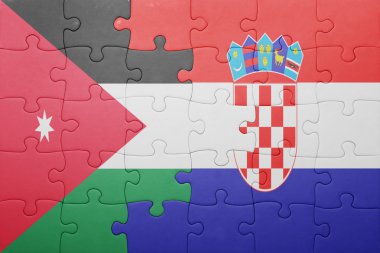 jordan ve Hırvatistan ulusal bayrak ile bulmaca