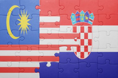 Malezya ve Hırvatistan bayrağı ile bulmaca
