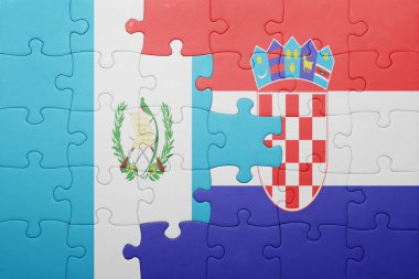 guatemala ve Hırvatistan ulusal bayrak ile bulmaca