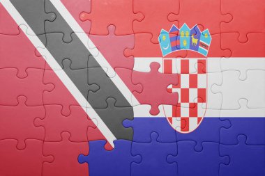 trinidad ve tobago ve Hırvatistan ulusal bayrak ile bulmaca