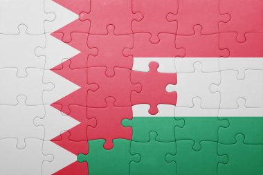 Bahreyn ve Macaristan ulusal bayrak ile bulmaca